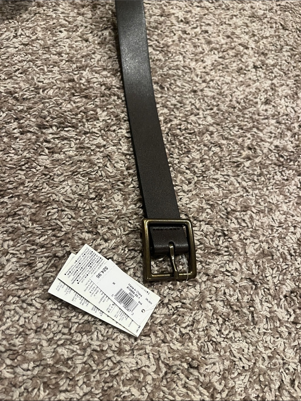 GAP Dark Brown Kids Belt with Antiqued Brass Buckle